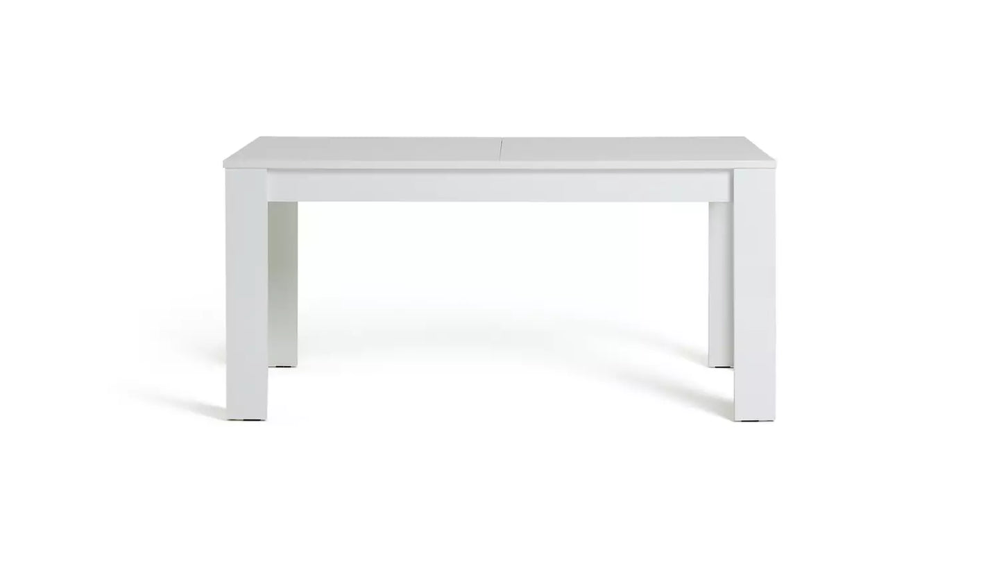Miami Gloss Extending 8 Seater Dining Table - White